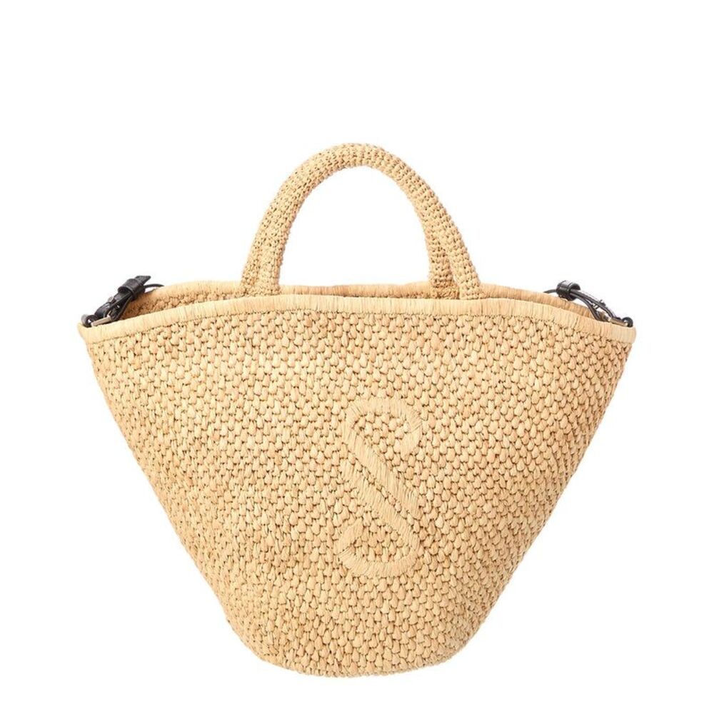 Proenza Schouler Raffia & Leather Tote, Brown